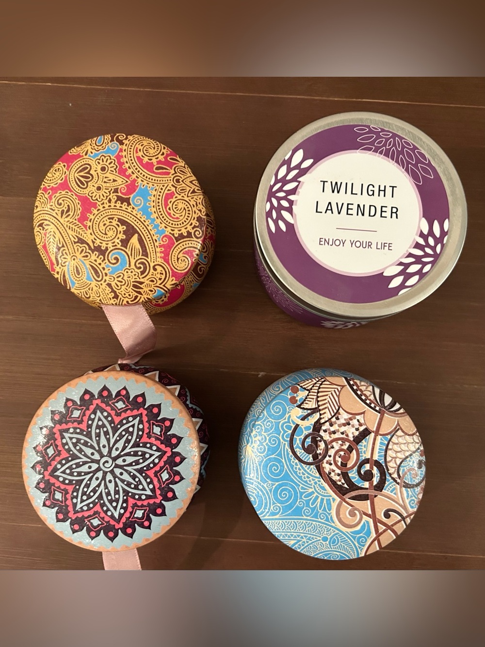 Scented Candles in Metal Tins